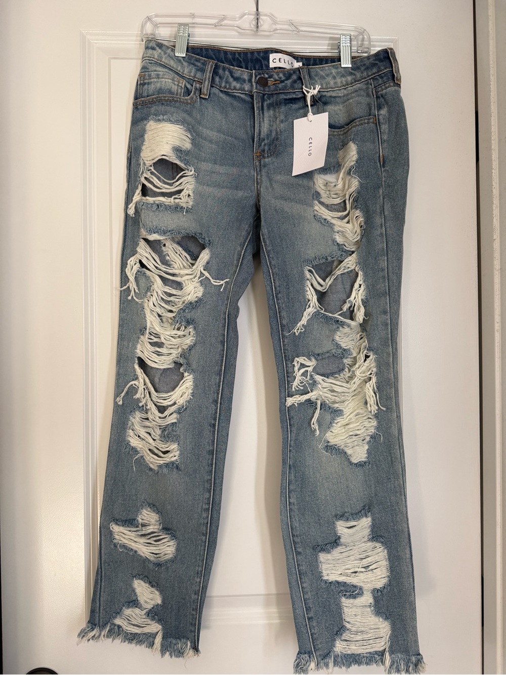 Cello Distressed Light Blue Women's Ripped Jeans